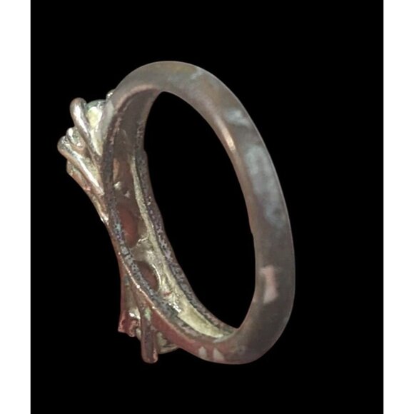 Glam Five Gem Silver Tone Fashion Ring Size 8 - Picture 13 of 14